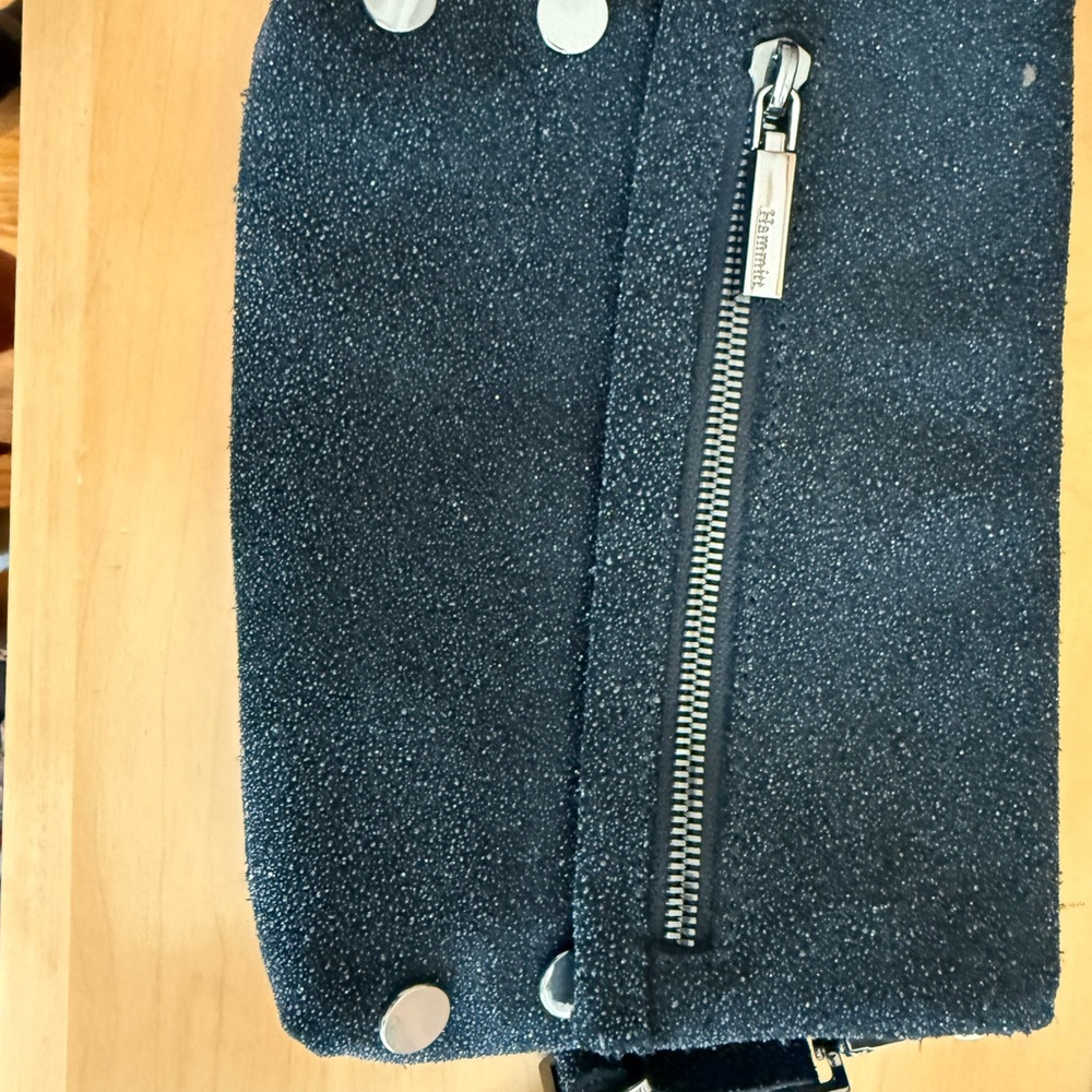 Hammitt Black sparkle fabric. Adjustable strap/ Crossbody with Silver Hardware